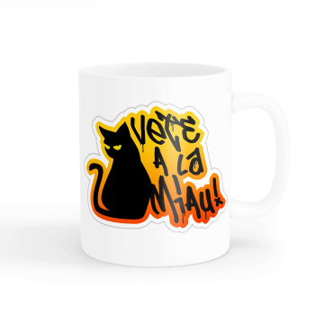 Taza gato "Vete a la miau" - Taza de 350 ml de capacidad