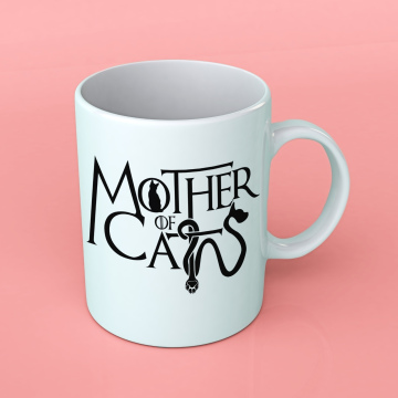 Taza gato "Mother of cats" - Taza de 350 ml de capacidad 