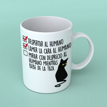 Taza gato "Tareas pendientes" - Taza de 350 ml de capacidad  