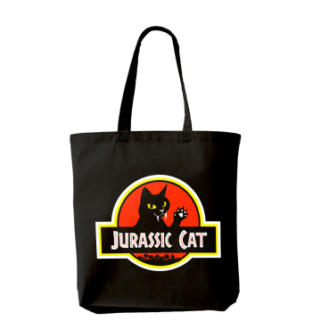 Bolsa/Bolso algodón gato "jurassic Cat" -  Bolsa Shopping